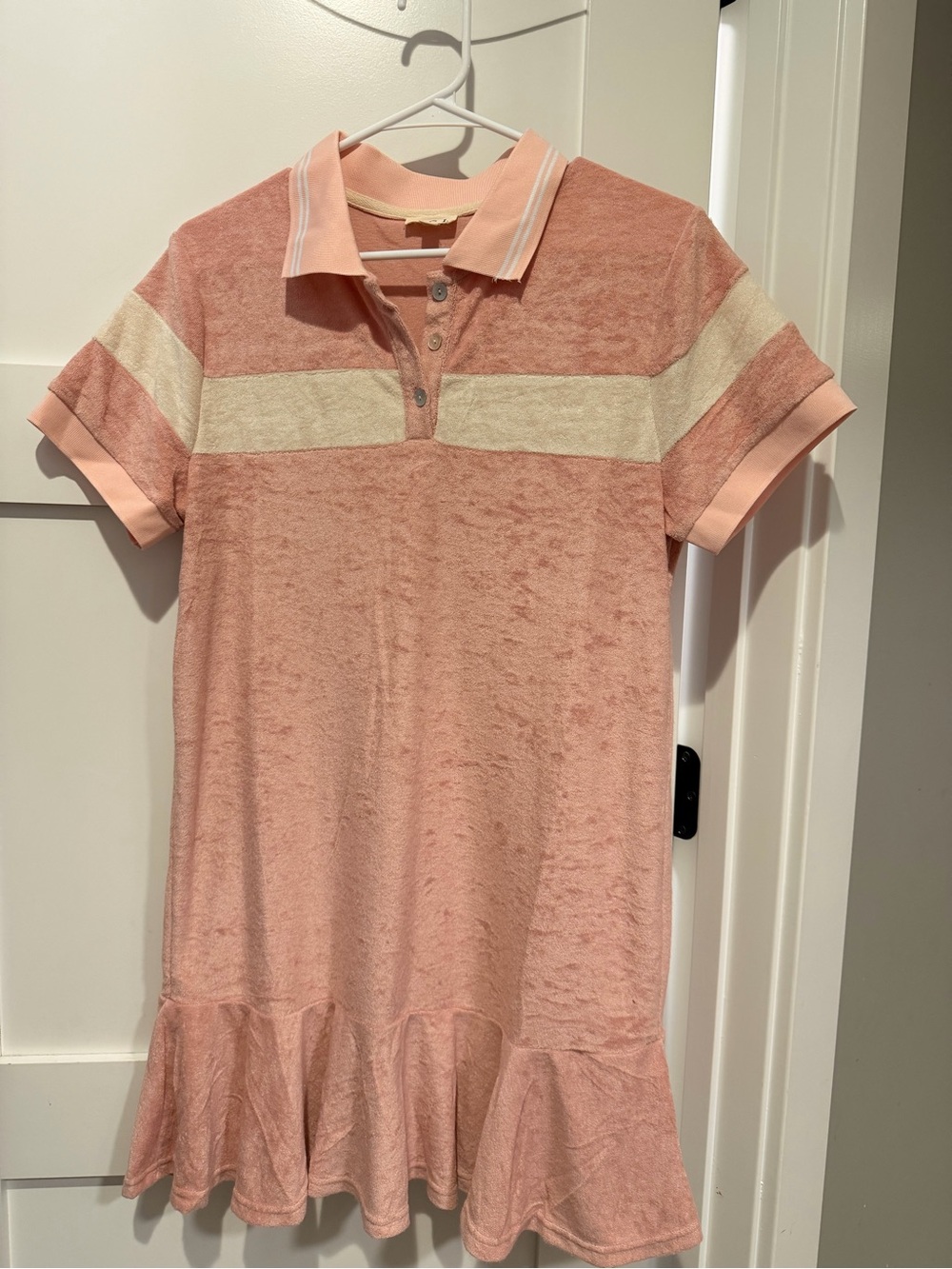 POL Pink Terry Cloth Dress